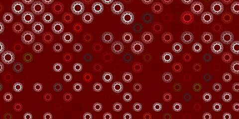 Dark red vector texture with disease symbols.