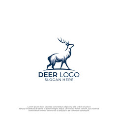 Deer logo vector template, design inspiration