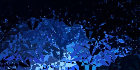 Dark Purple vector background with triangles.