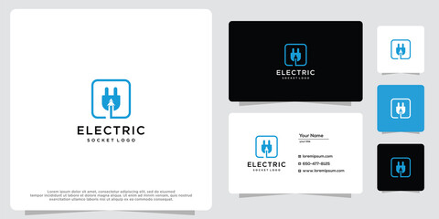 Electric plug icon. inspirational design logo elements illustration.