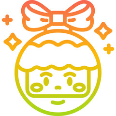 christmas ball gradient icon
