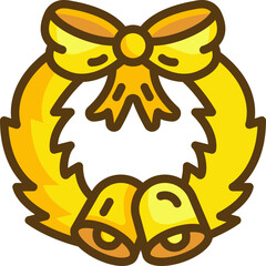 christmas wreath Two Tone icon