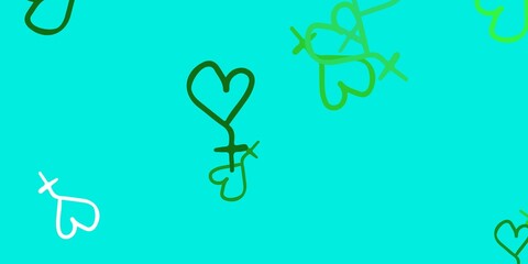 Light Green vector texture with women's rights symbols.