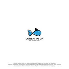 fish logo design inspiration vector