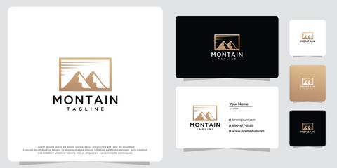 mountain vector logo template, design inspiration