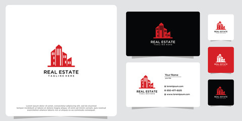 Modern architecture building concept logo inspiration