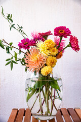fresh flowers bouquet on clear background
