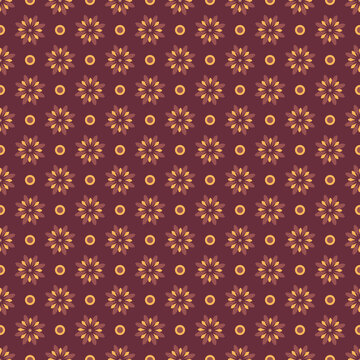 Central asian flower foulard vector seamless design