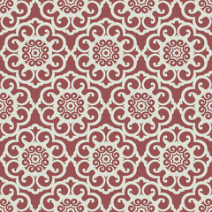 Central asian interlocking medallions vector seamless design
