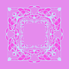 Jasnoróżowe tło z ramką. © Hanna