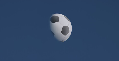Fototapeta na wymiar A soccer ball in the shape of the moon.
