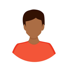 African American man avatar. Portrait of a young guy. Vector illustration of a face.