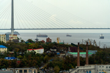 Seascape with a view of the Russian Bridge