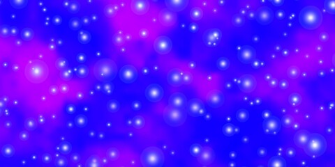 Naklejka na ściany i meble Light Purple vector layout with bright stars.