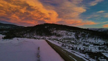 Sunset in the Mountains