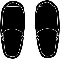スリッパのシルエット