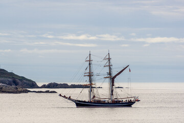 Fototapeta na wymiar Ship in the sea, in A Coruña, Galicia