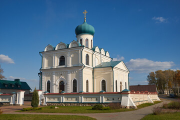 Fototapeta na wymiar Old ancient St Nicholas orthodox church in Stankovo village, Minsk region, Belarus.