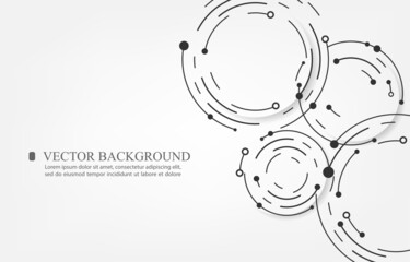 White vector wallpaper points  connecting circles concept