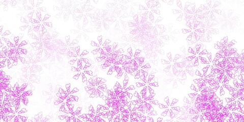 Light pink vector abstract background with leaves.