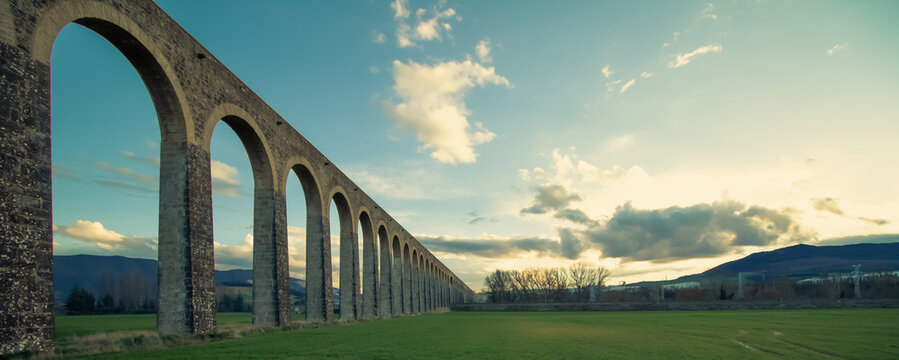 Noain Aqueduct, located in Navarra, Spain