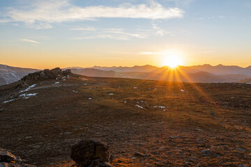 Sunset in the Rocky Mountain Tundra