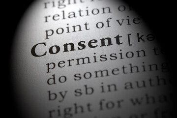 definition of consent - obrazy, fototapety, plakaty