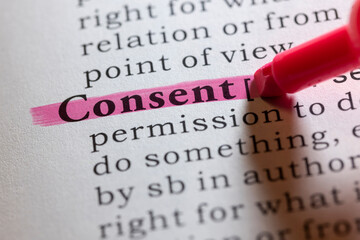 definition of consent - obrazy, fototapety, plakaty