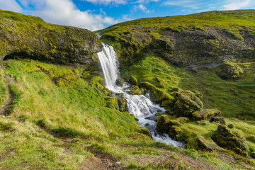 Obraz premium Snaefellsne Peninsula, Iceland: Sheep's Waterfall.
