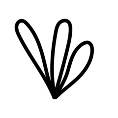 Hand drawn vector doodle illustration, abstract handwriting. Scribbled shape of a bush