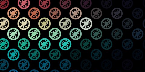 Dark Blue, Red vector template with flu signs.