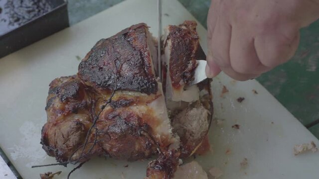 Carne de cerdo rellena argentina parrilla cocina