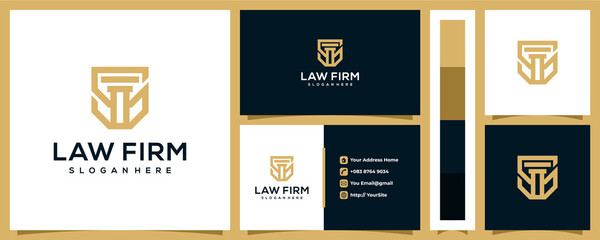 Letter S law firm logo combine inspiration design