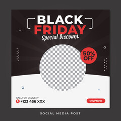 Black friday special discount square banner