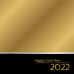 Fototapeta premium golden happy new year 2022 with copy space area luxurious background for print and social media post