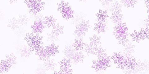 Light purple vector natural backdrop with flowers.