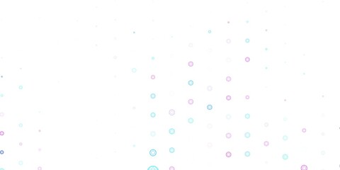 Light Multicolor vector background with occult symbols.