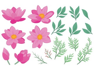 Flower Illustration for wedding card design. Flower arrangement vector