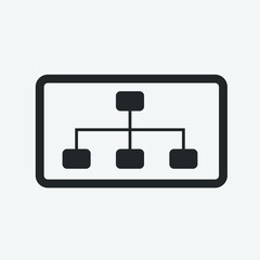 Hierarchy vector icon illustration sign
