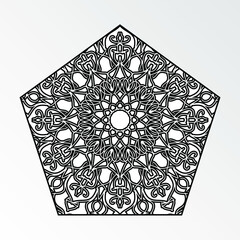 Vector round abstract circle. Mandala style