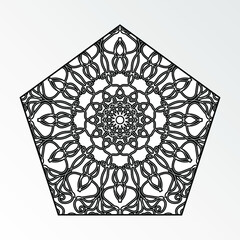 Vector round abstract circle. Mandala style