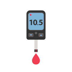 glucose meter blod sugar test vector illustration