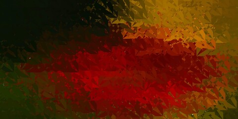 Dark Green, Yellow vector background with polygonal forms.