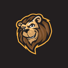 Lion mascot logo design vector with modern illustration concept style for badge, emblem and t shirt printing. Lion head illustration.