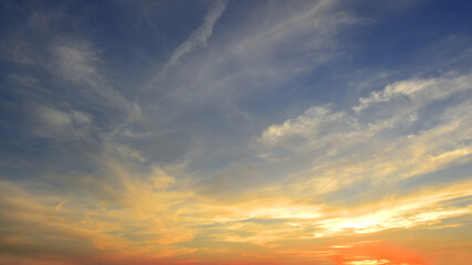 Obraz premium beautiful landscape of sunset sky background