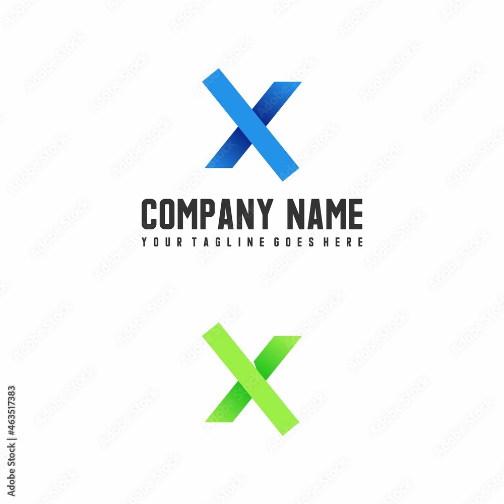 Fototapete simple and unique letter or word x attractive font image graphic icon logo design abstract concept v