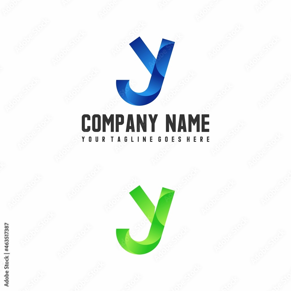 Fototapete simple and unique letter or word y attractive font image graphic icon logo design abstract concept v