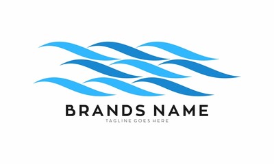 Fototapeta premium Swirl wave illustration vector logo