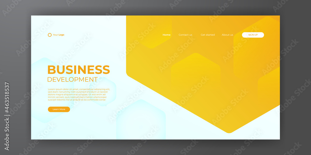 Fototapete abstract background for landing page web template. trendy abstract design template. dynamic gradient