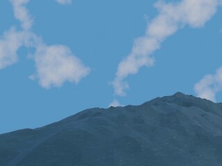 clouds over the mountains